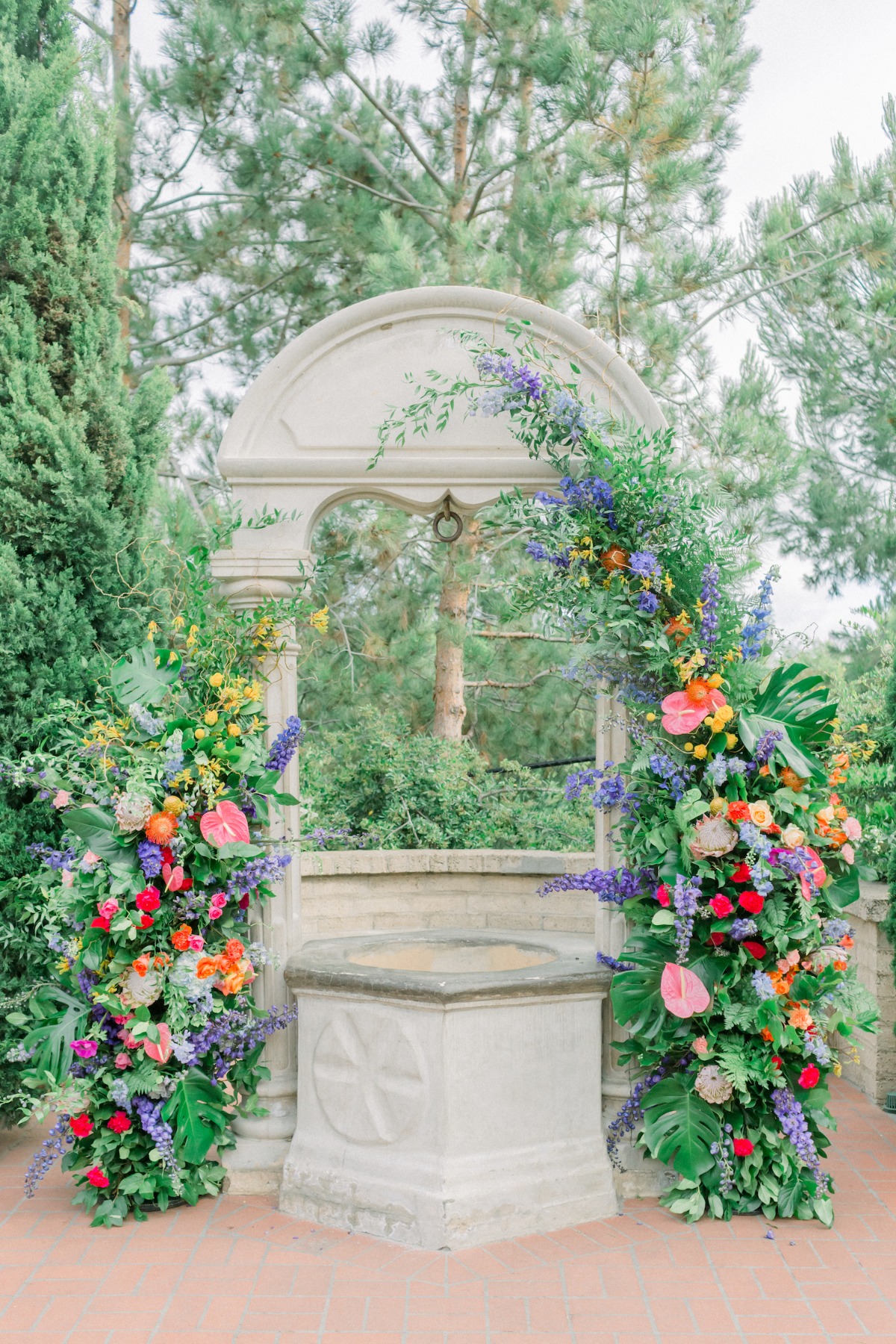 rainbow arch wedding backdrop by Tyler Speier Events