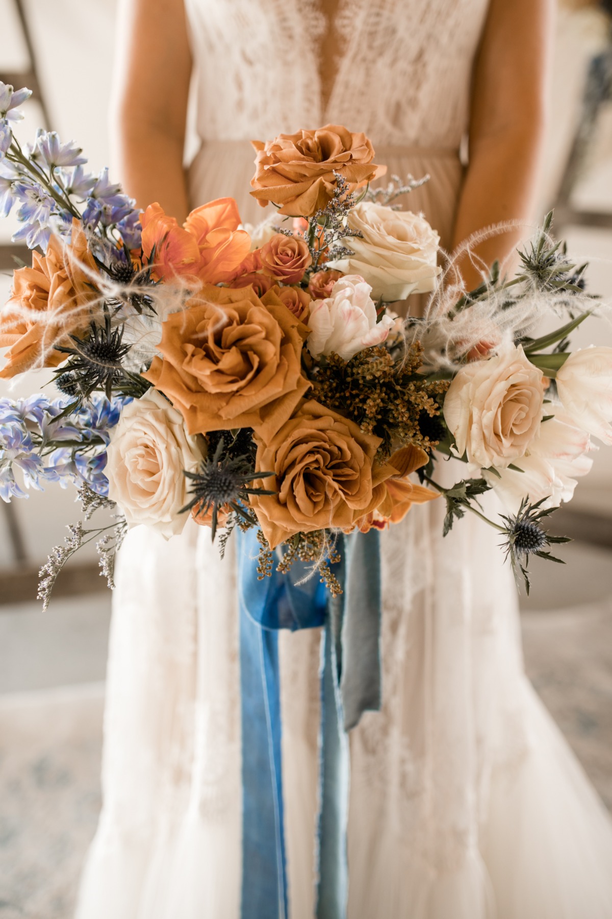 Modern and Chic Wedding with a Terra Cotta and Classic Blue Color