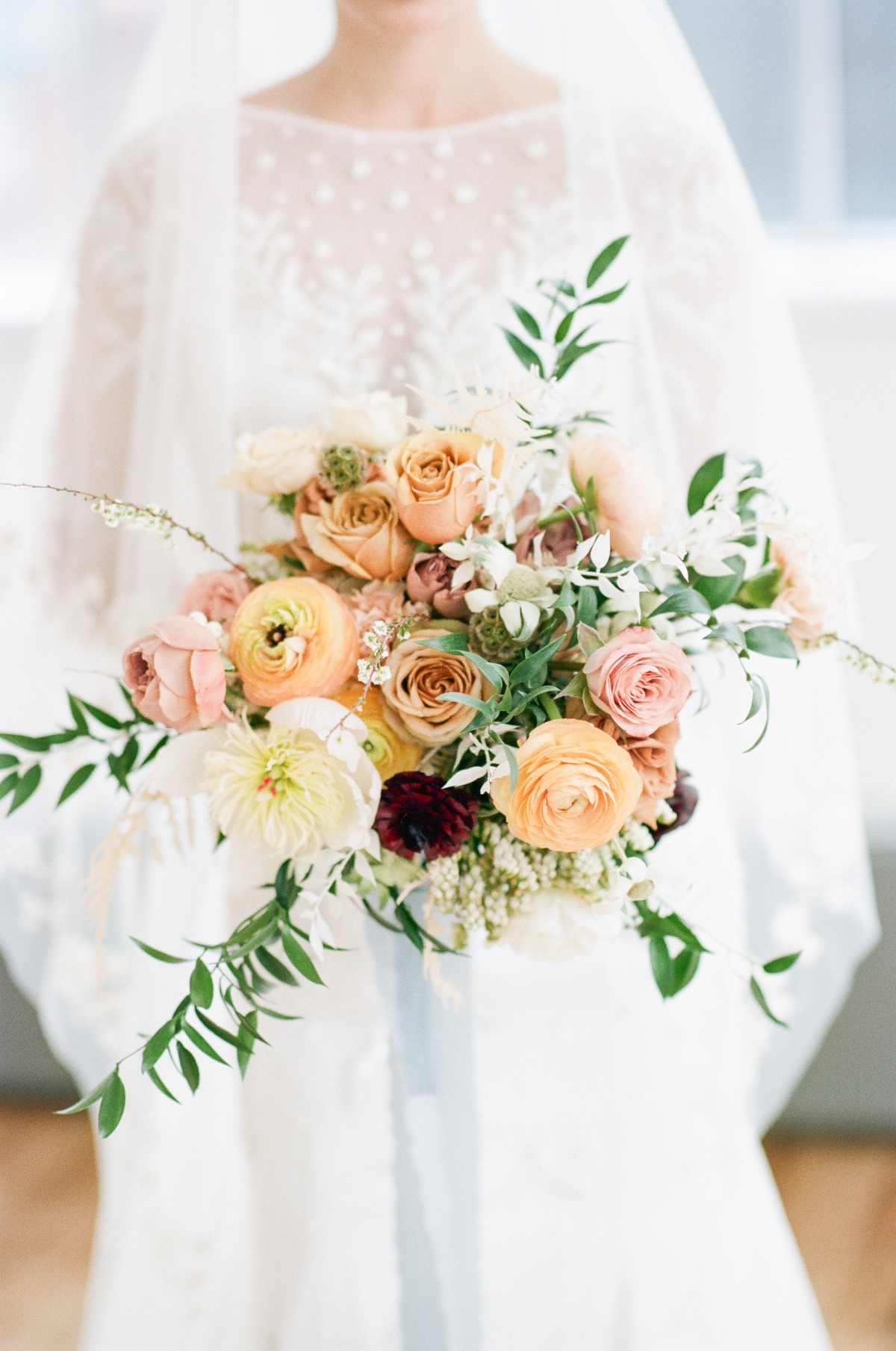 romantic wedding bouquet designed by Sapphire and Lace