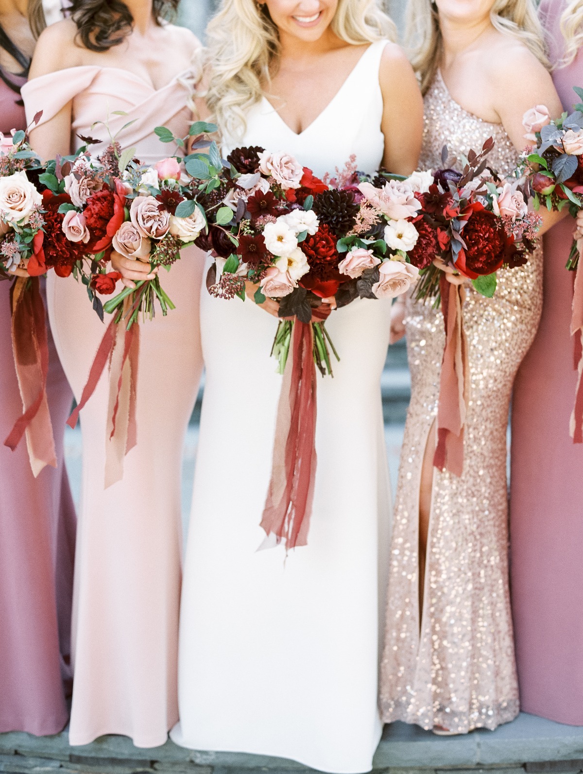 blush bridesmaid dresses