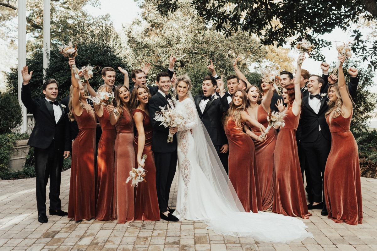 group wedding party photo