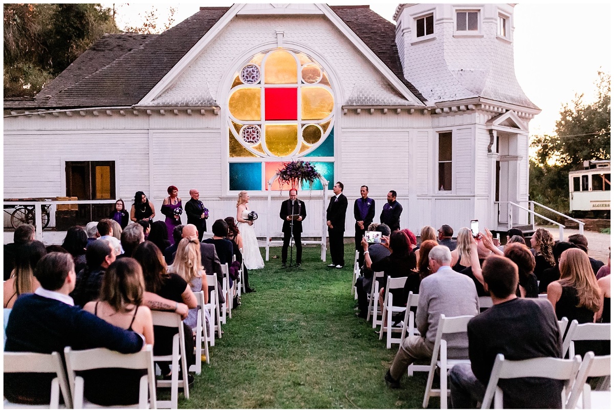 Disney's Haunted Mansion Theme Wedding at Heritage Square Museum in Los Angeles