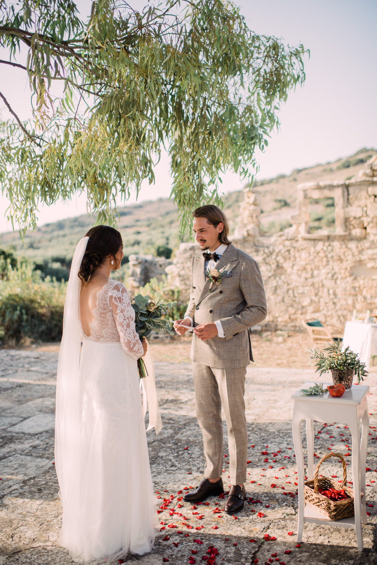 Rustic Intimate Elopement in Crete Planned in Just 48 hours