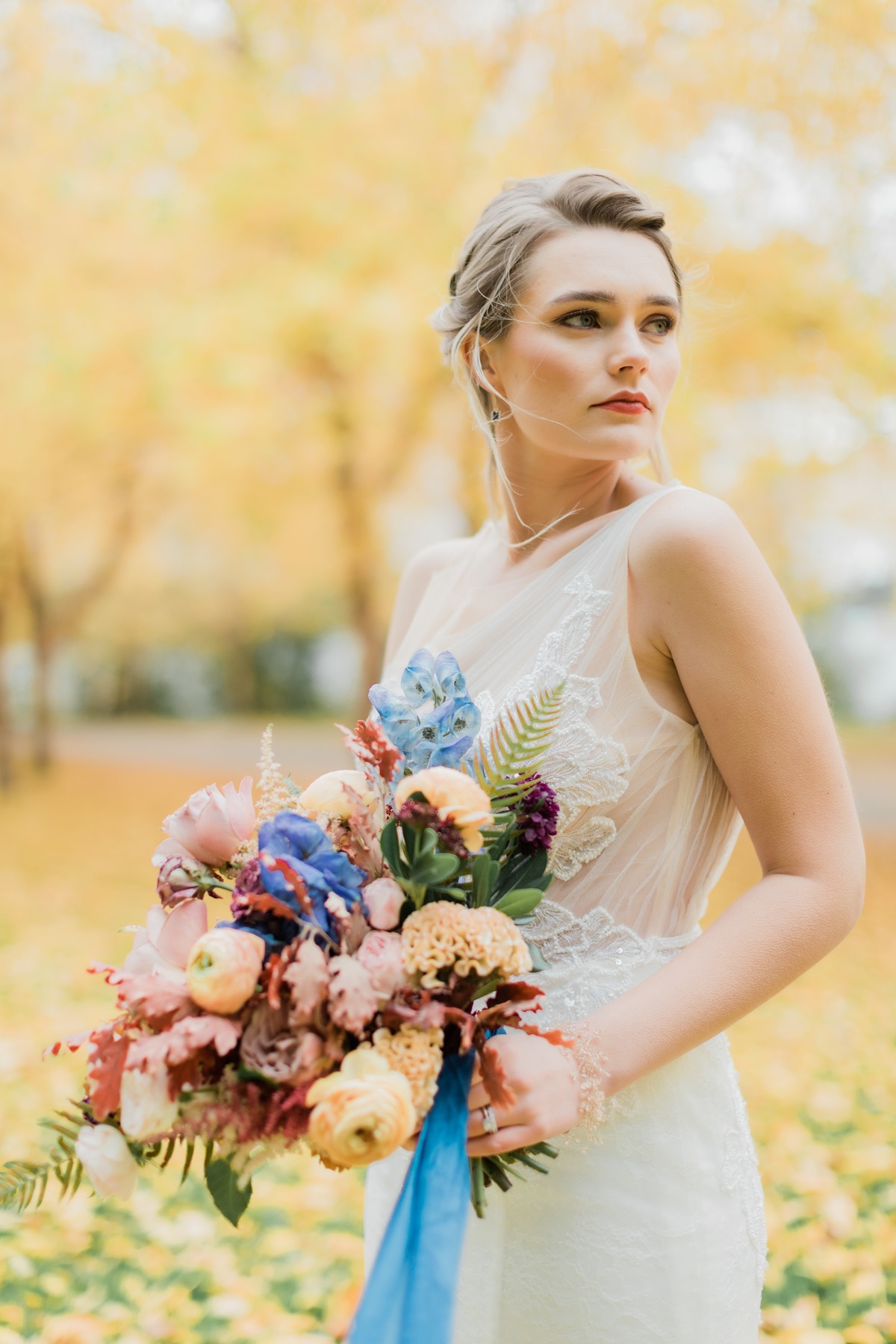 Warm and Intimate Elopement with Fall Foliage in Seattle