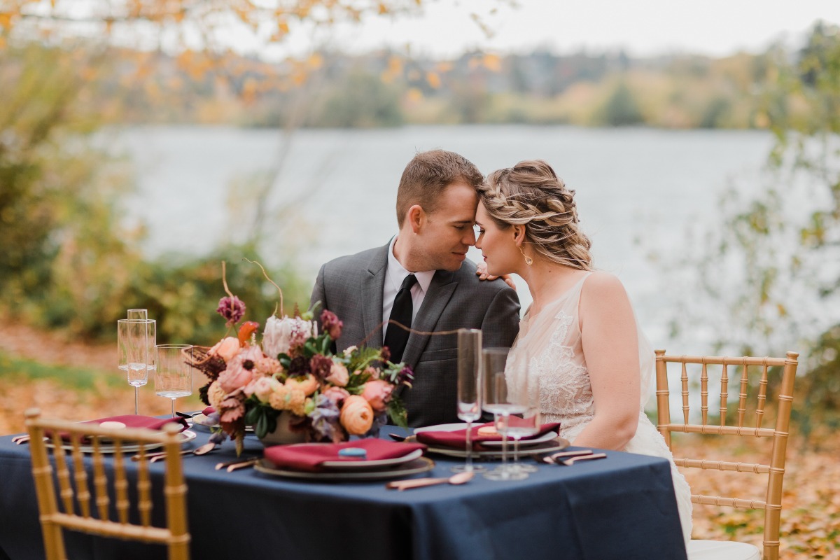 Warm and Intimate Elopement with Fall Foliage in Seattle