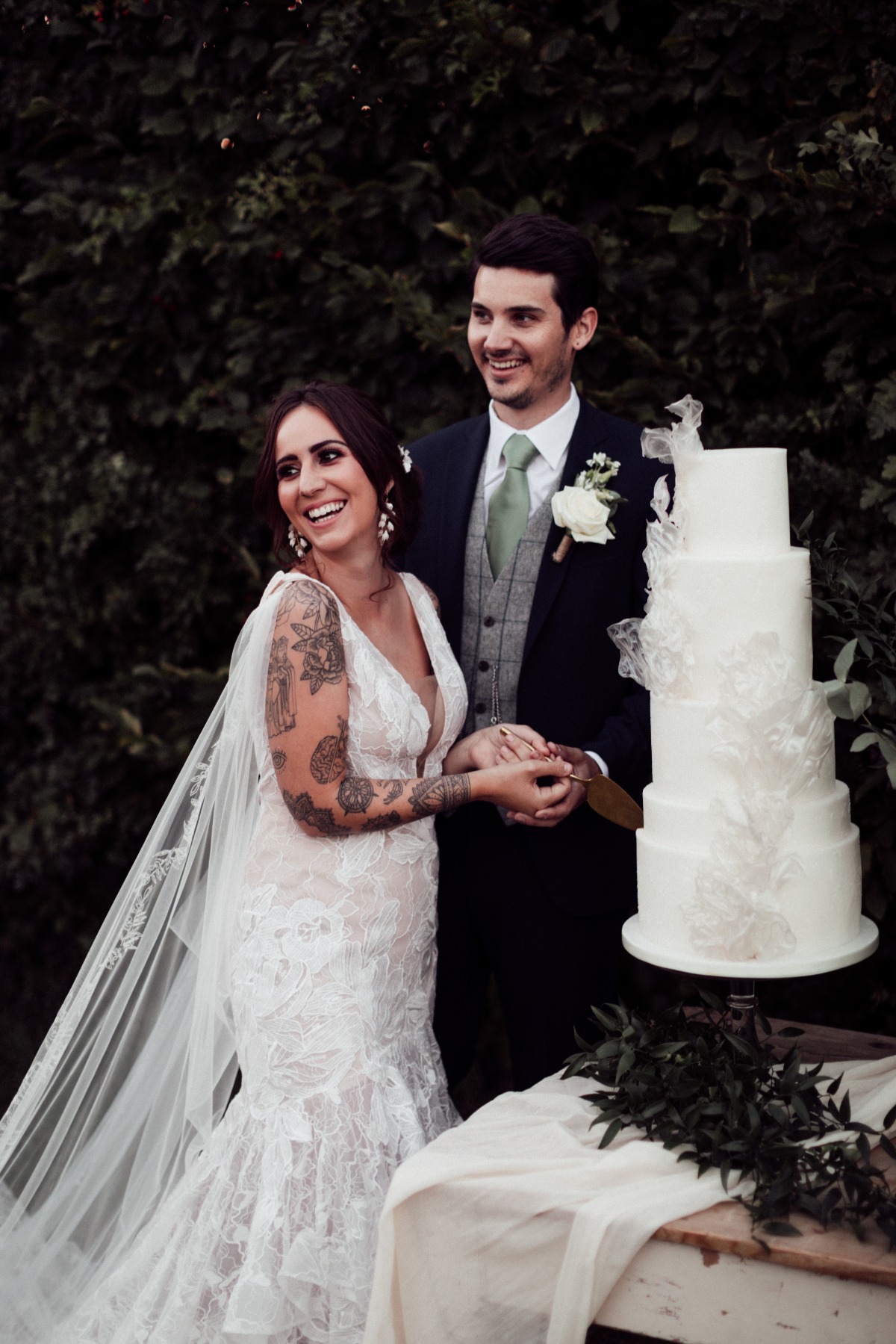 Tuscan Vineyard themed micro wedding with vineyard tablescape and barn ceremony.