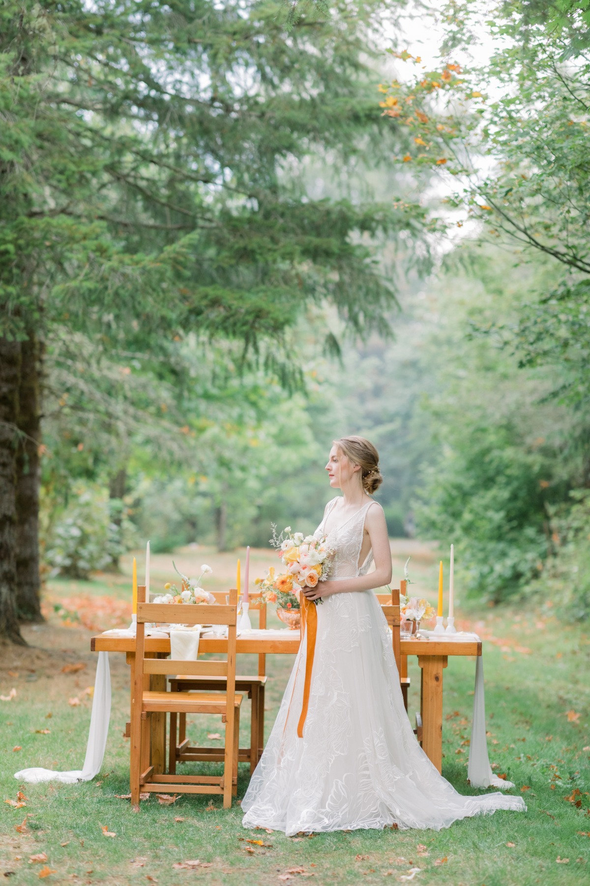 A Bridal Shoot Inspired by the Seattle Sunset in Late Summer