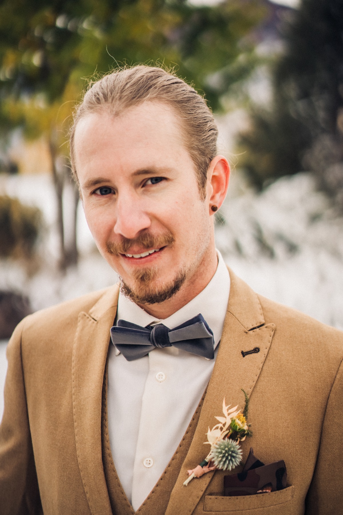 Snowy Desert Styled Shoot Turned Real Micro-Wedding