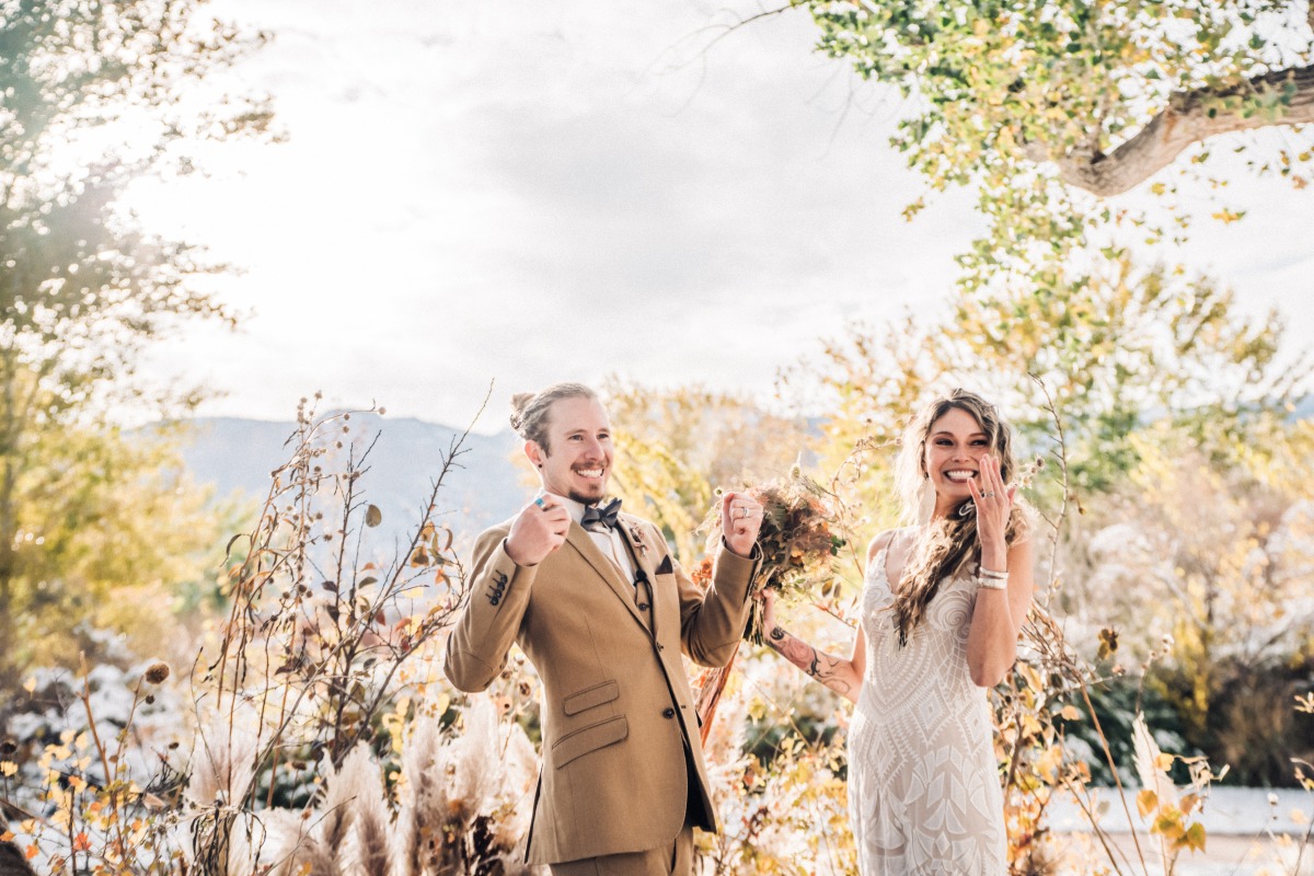 Snowy Desert Styled Shoot Turned Real Micro-Wedding