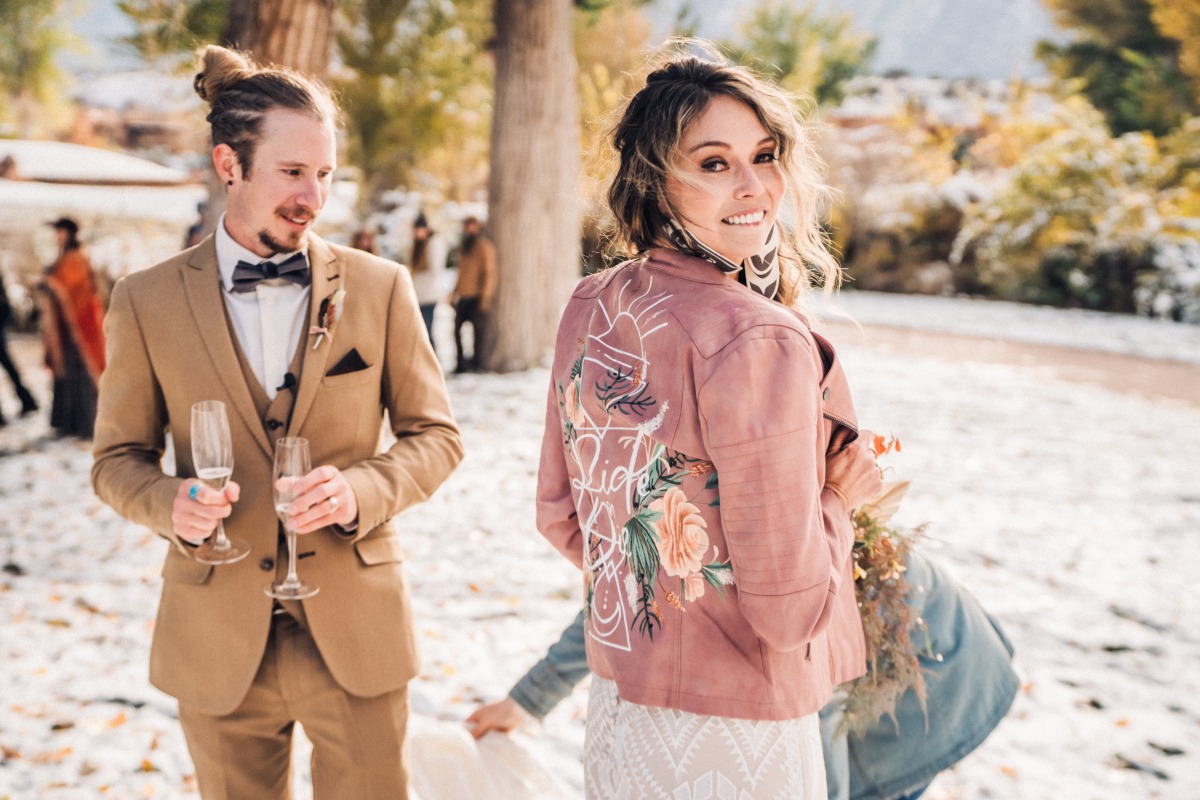 Snowy Desert Styled Shoot Turned Real Micro-Wedding