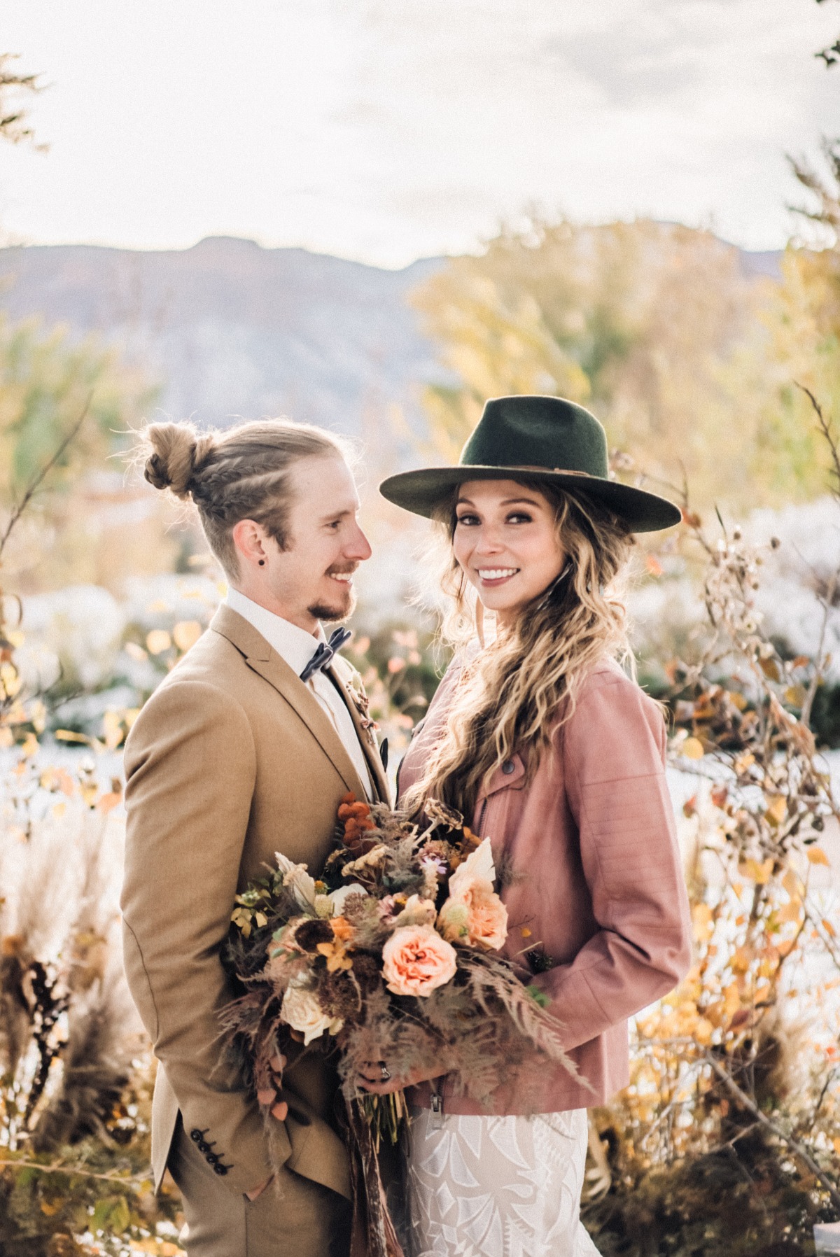 Snowy Desert Styled Shoot Turned Real Micro-Wedding