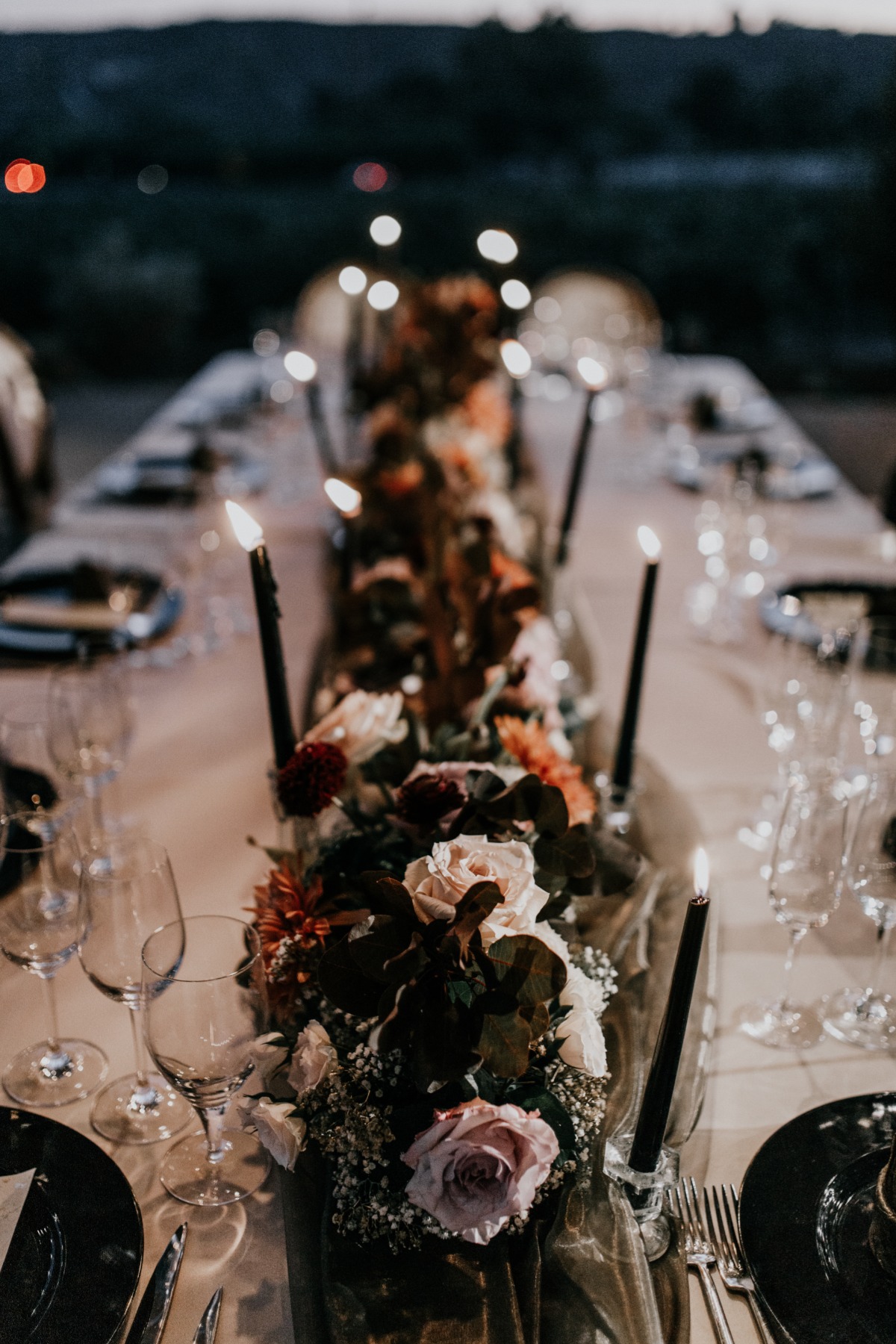 Love After Duskâ Vineyard Wedding Inspo With A Dark Side