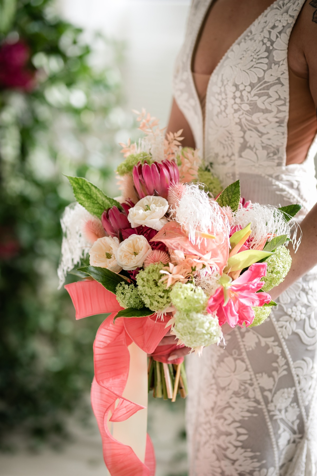 A BOHO Styled Shoot with A Larger Than Life Floral Installation