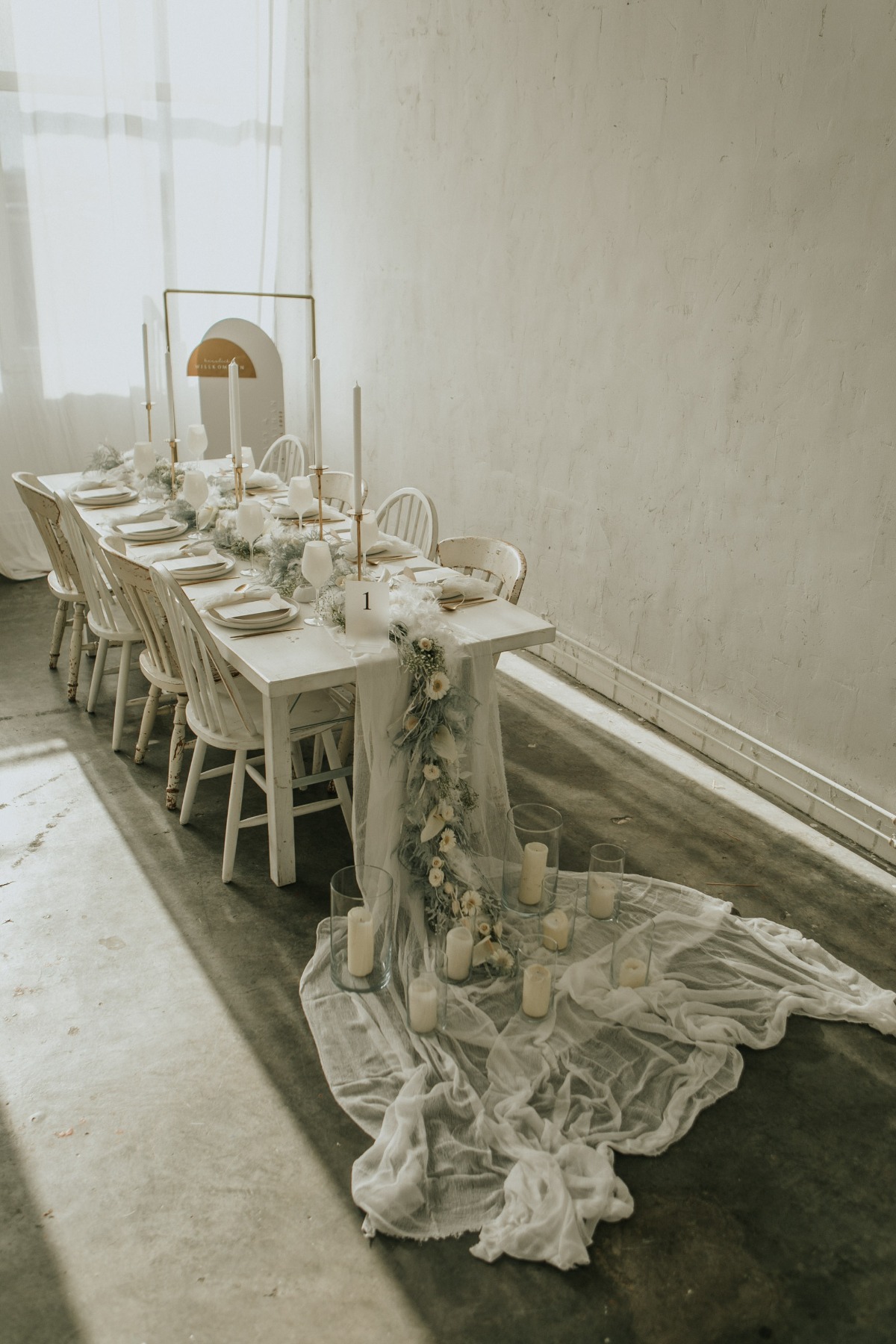 White Industrial Wedding Inspiration