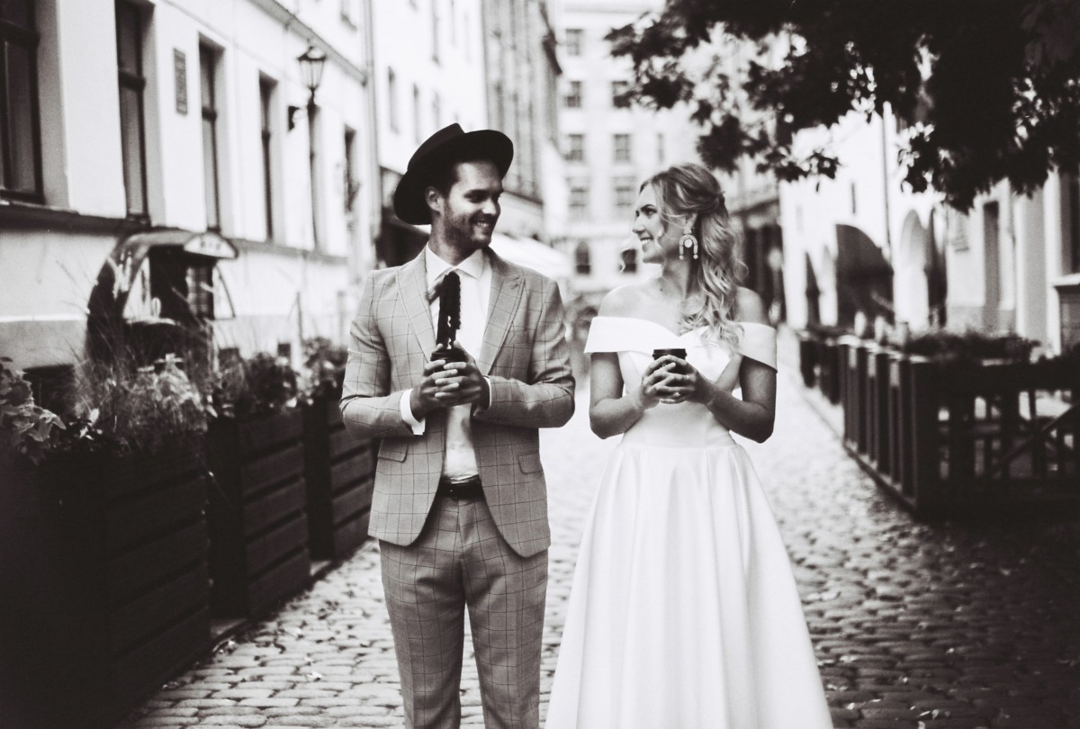 Boho Elopement Inspo In Old Town Riga, Latvia