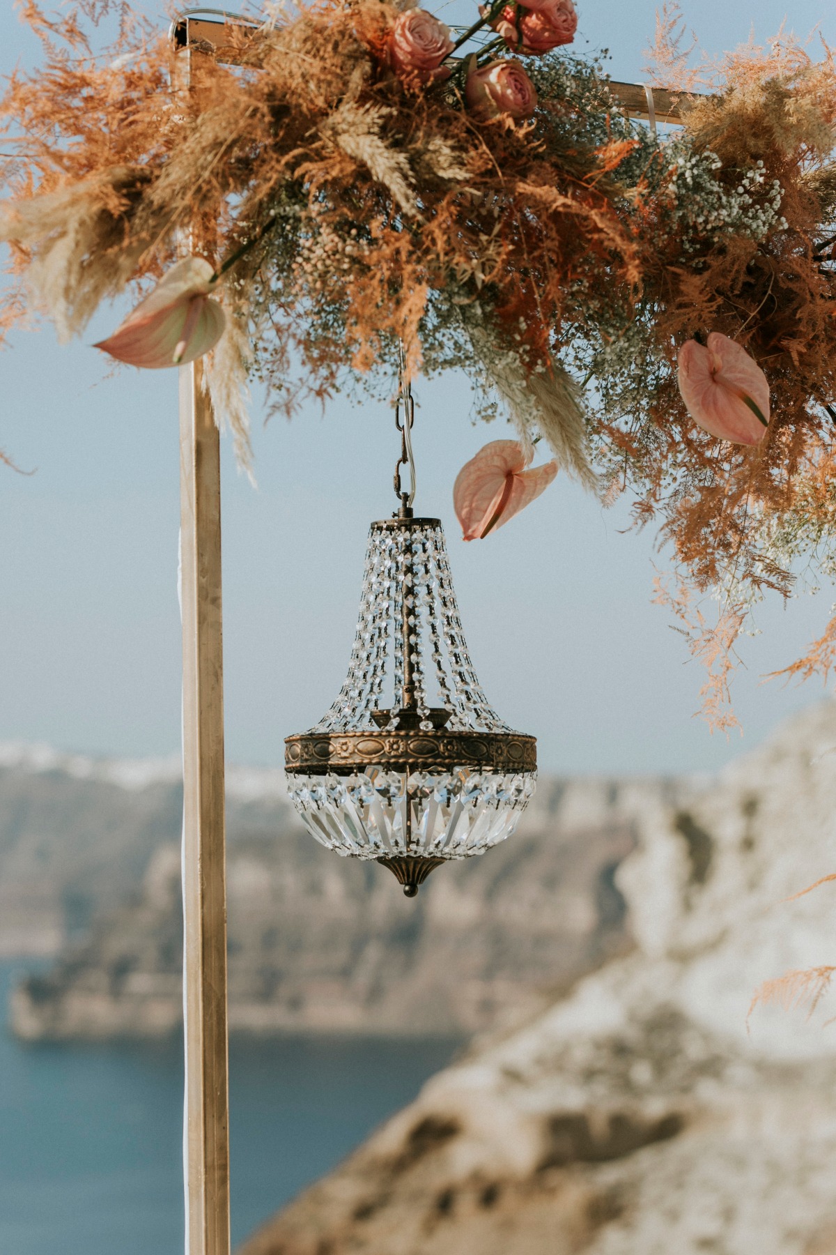 Earth Tone Elopement In Santorini That Will Make You Rethink A Neutral Wedding Color Palette