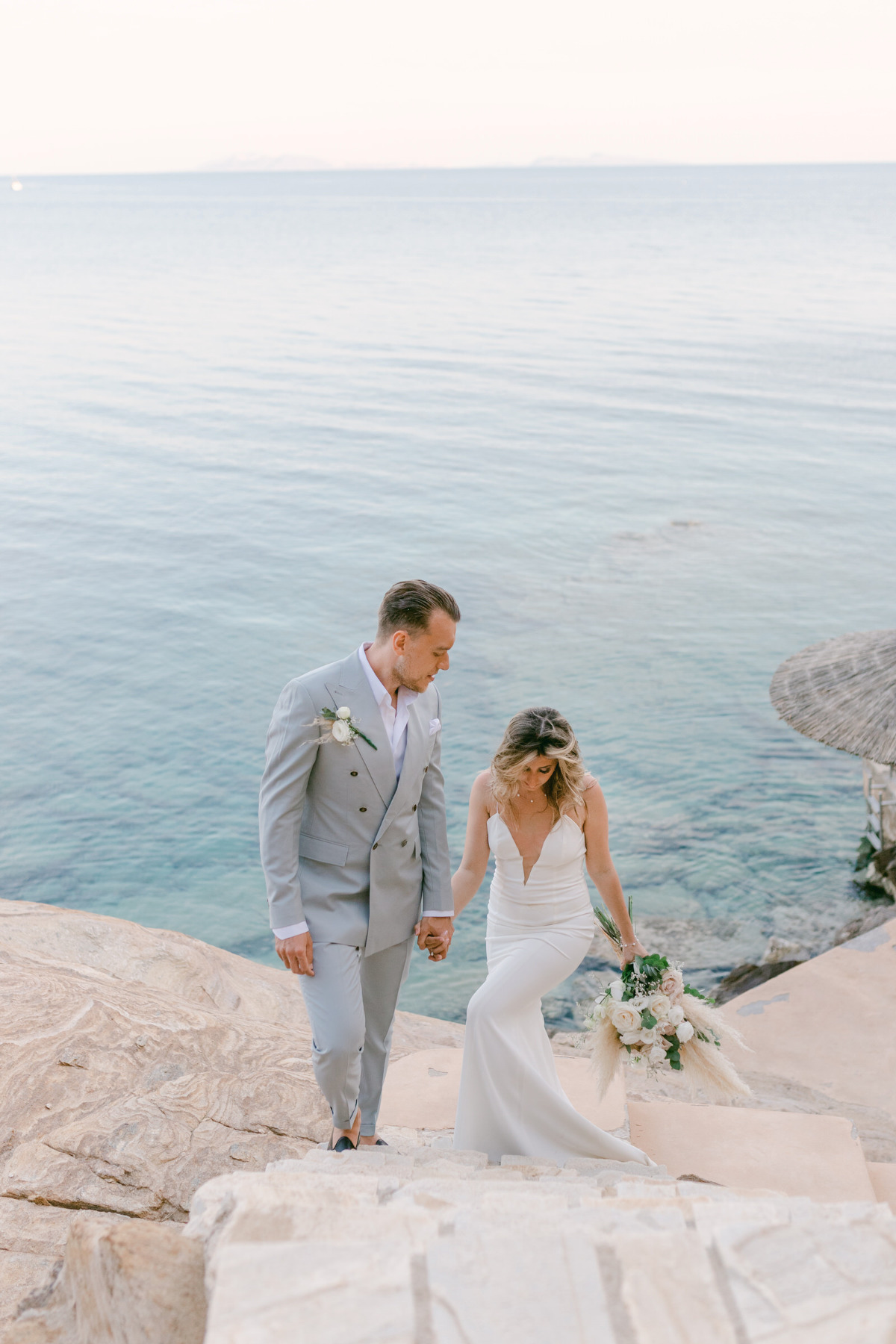 Dreamy Destination Wedding In Greece With Cliffside Views That Will Blow Your Mind