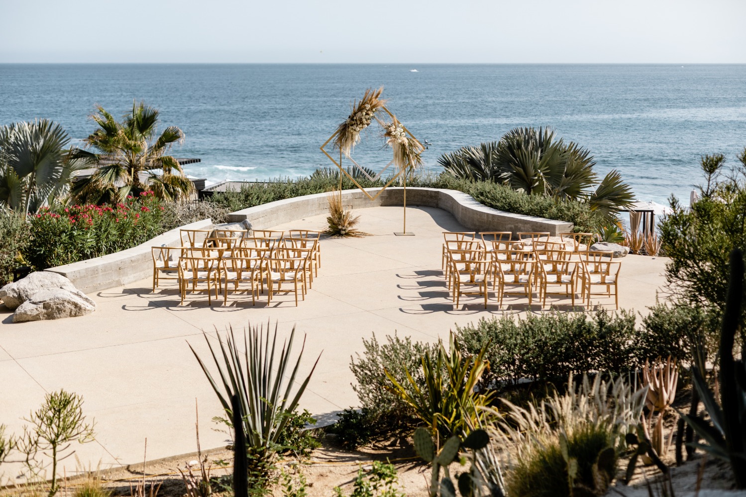 Monochromatic Beach Wedding In Cabo