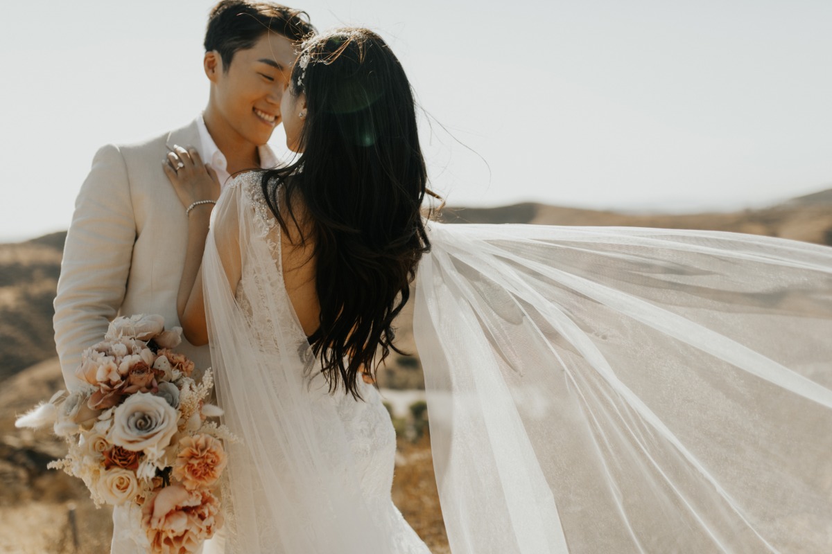 Dreamy Boho Wedding With A Desert Portrait Session