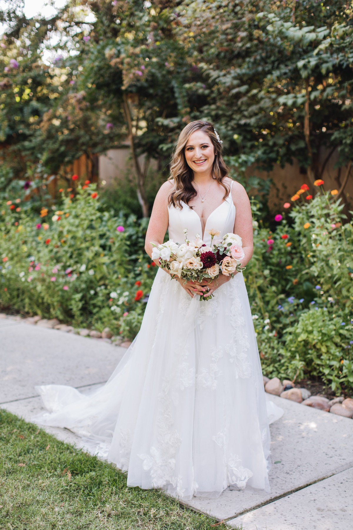 Napa Valley Vineyard Wedding In Blush, Burgundy, & Cream