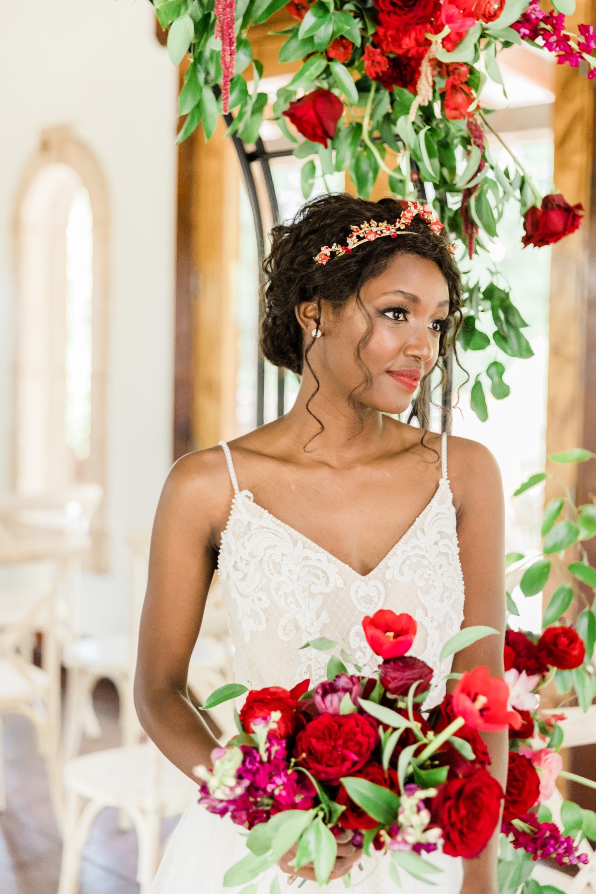 A Rosy Red Wedding Editorial That Stole Our Hearts