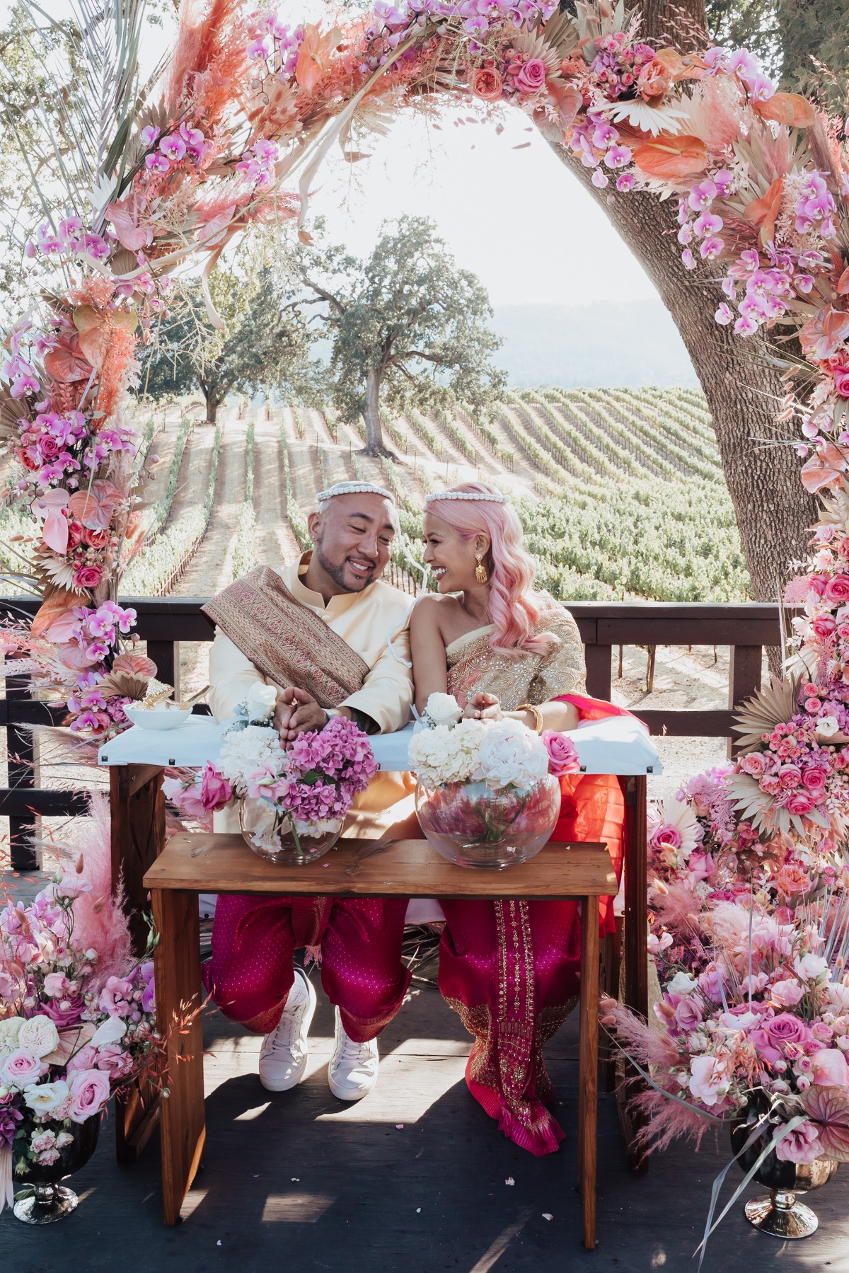 This Pretty In Pink Wedding Shows That Your Hair Can Be The Ultimate Wedding Accessory