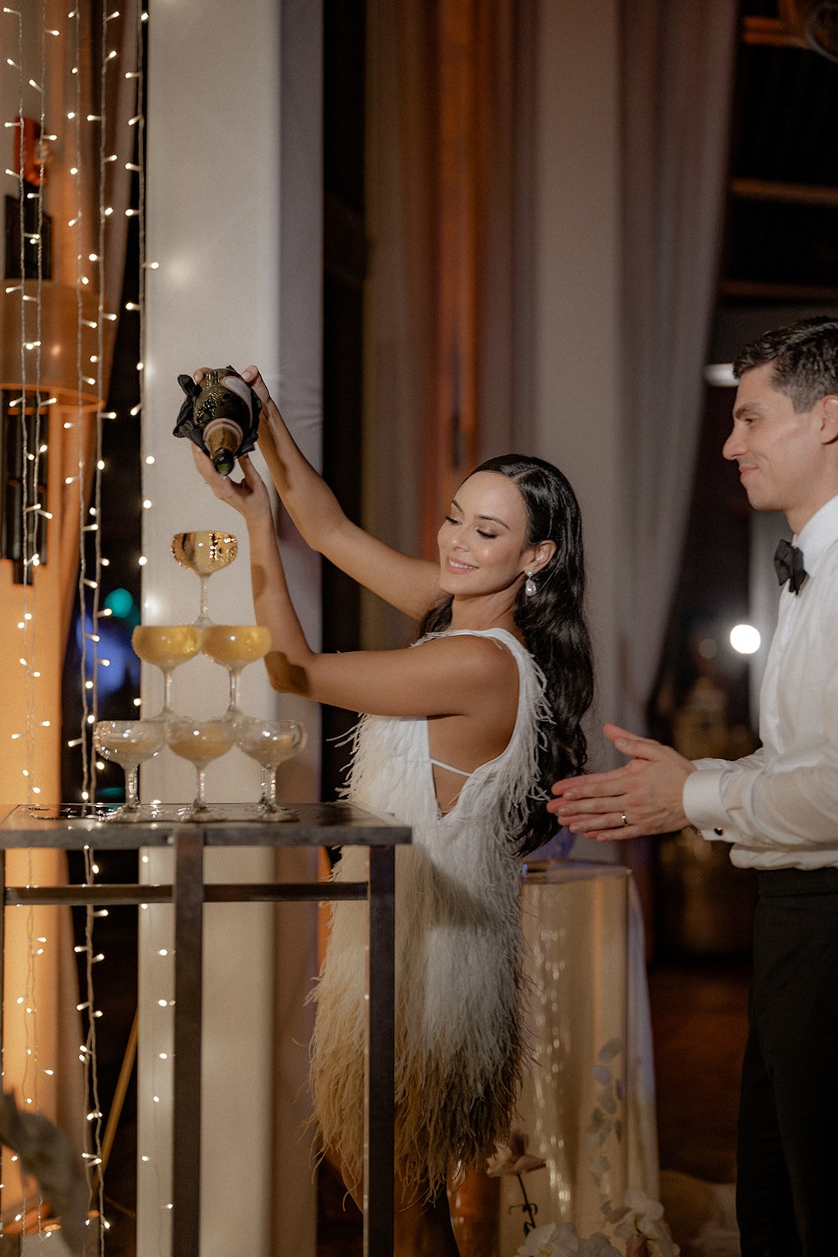 Gatsby Could Never: Contemporary Meets Ethereal for this Glam Ritz Carlton Wedding