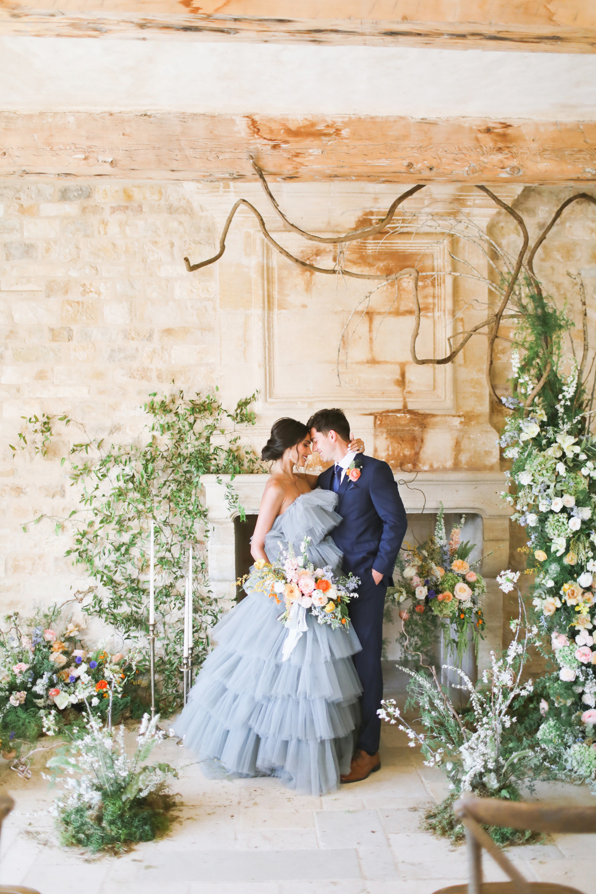 The Floral Installation at this Winery Wedding Sure was Peachy-Keen