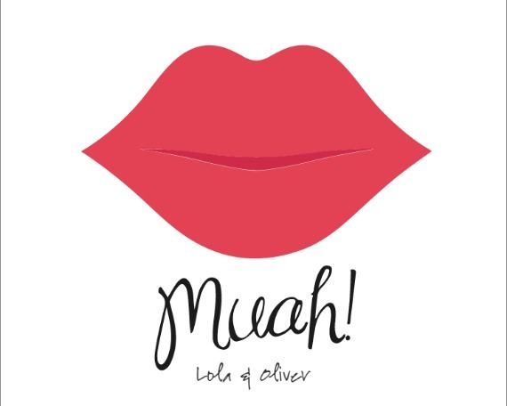 Muah and Mustache Favor Free Printable Wedding Tags