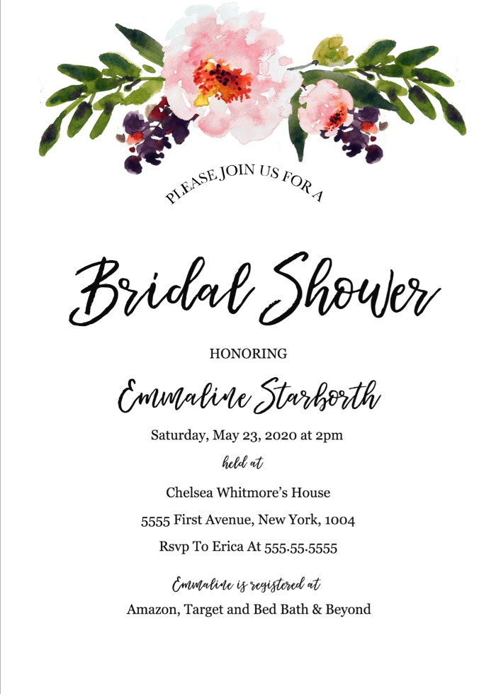 Free Wedding Shower Invitation Template Weddingchicks