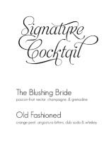 signature cocktail sign