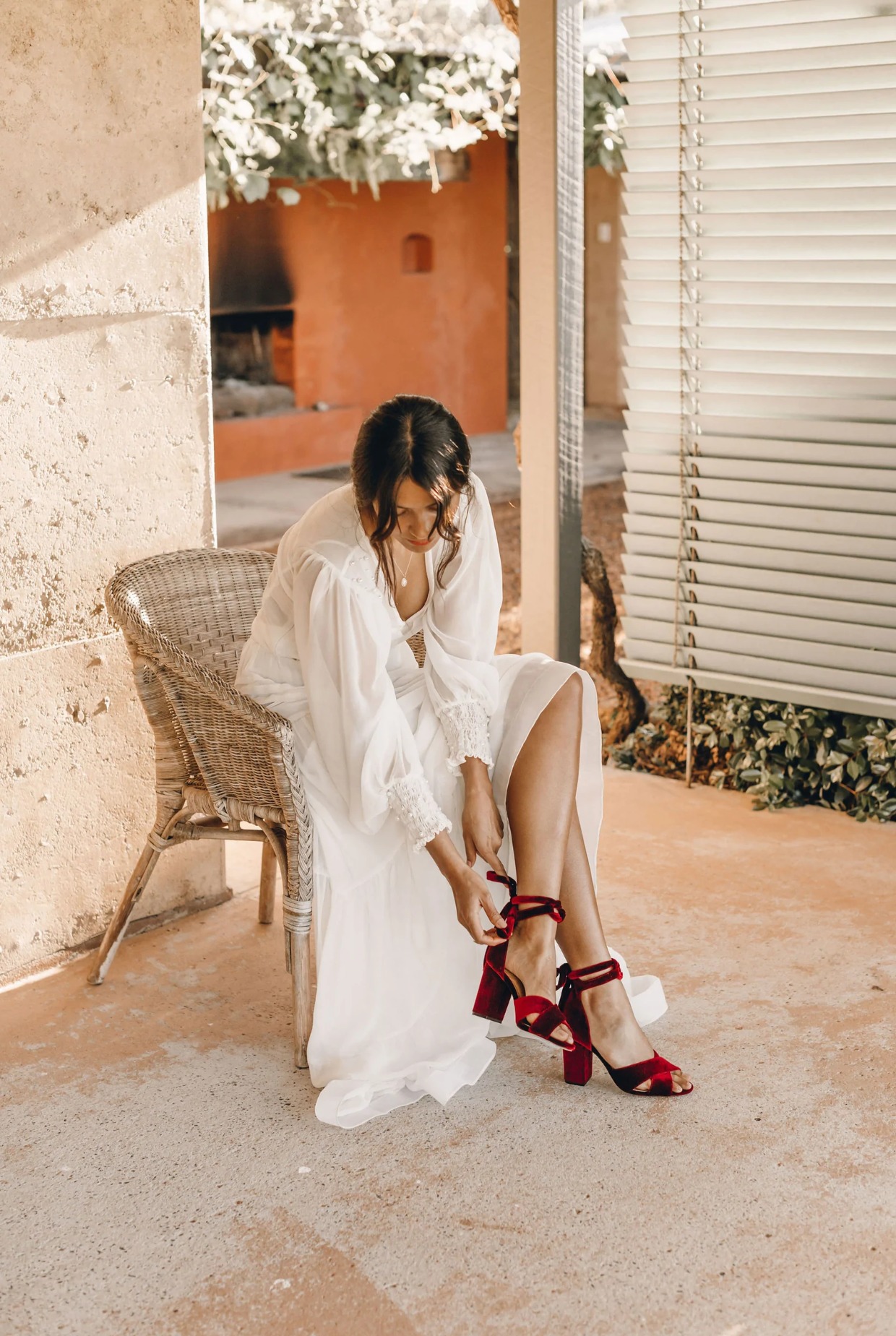 Red Velvet Wedding Shoes