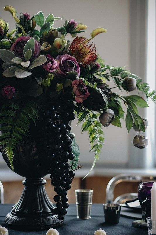 Bình hoa trang trí cưới venus flytrap