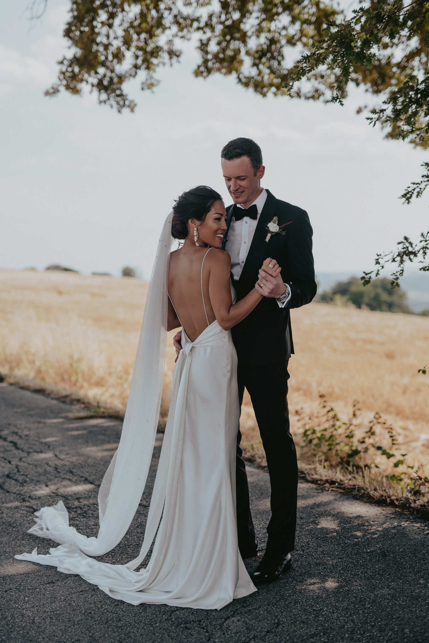 classic black tux for groom