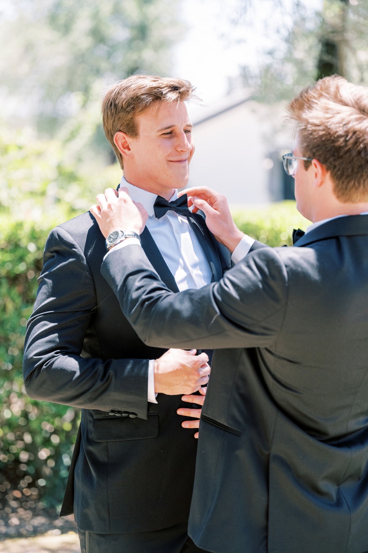 black tie suit