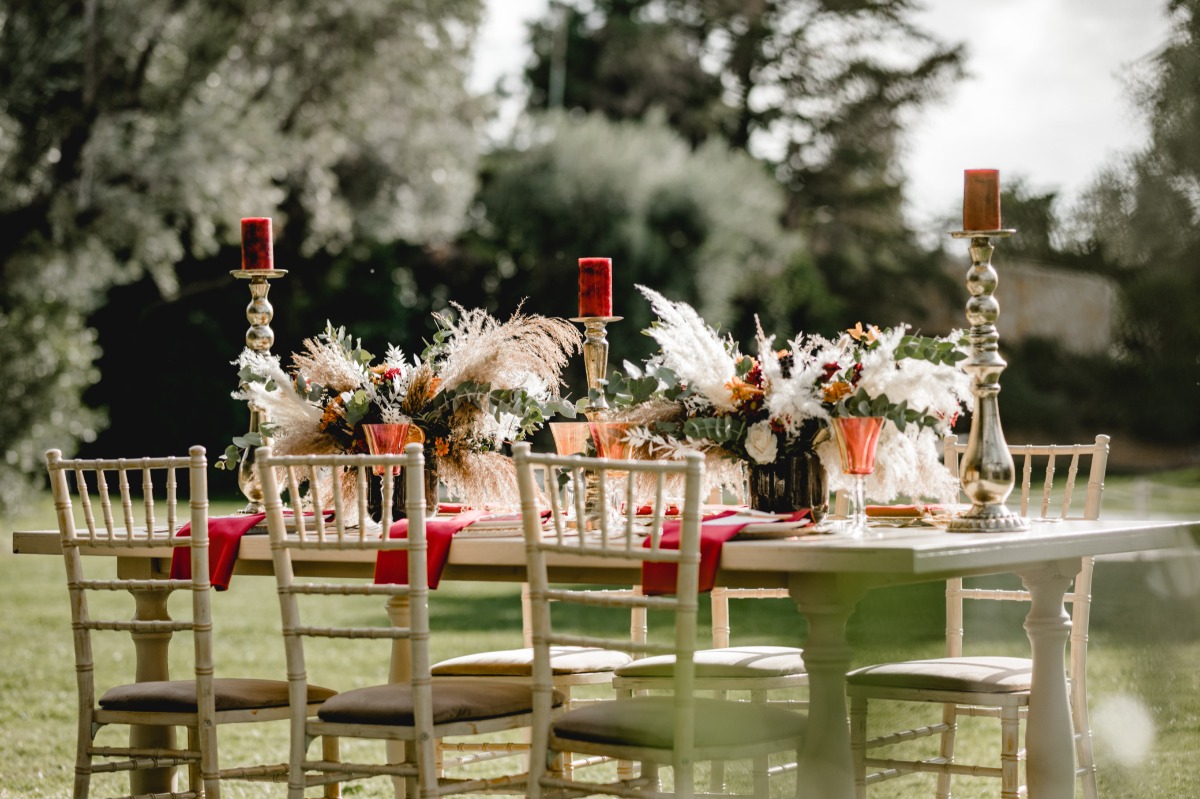 late summer reception decor