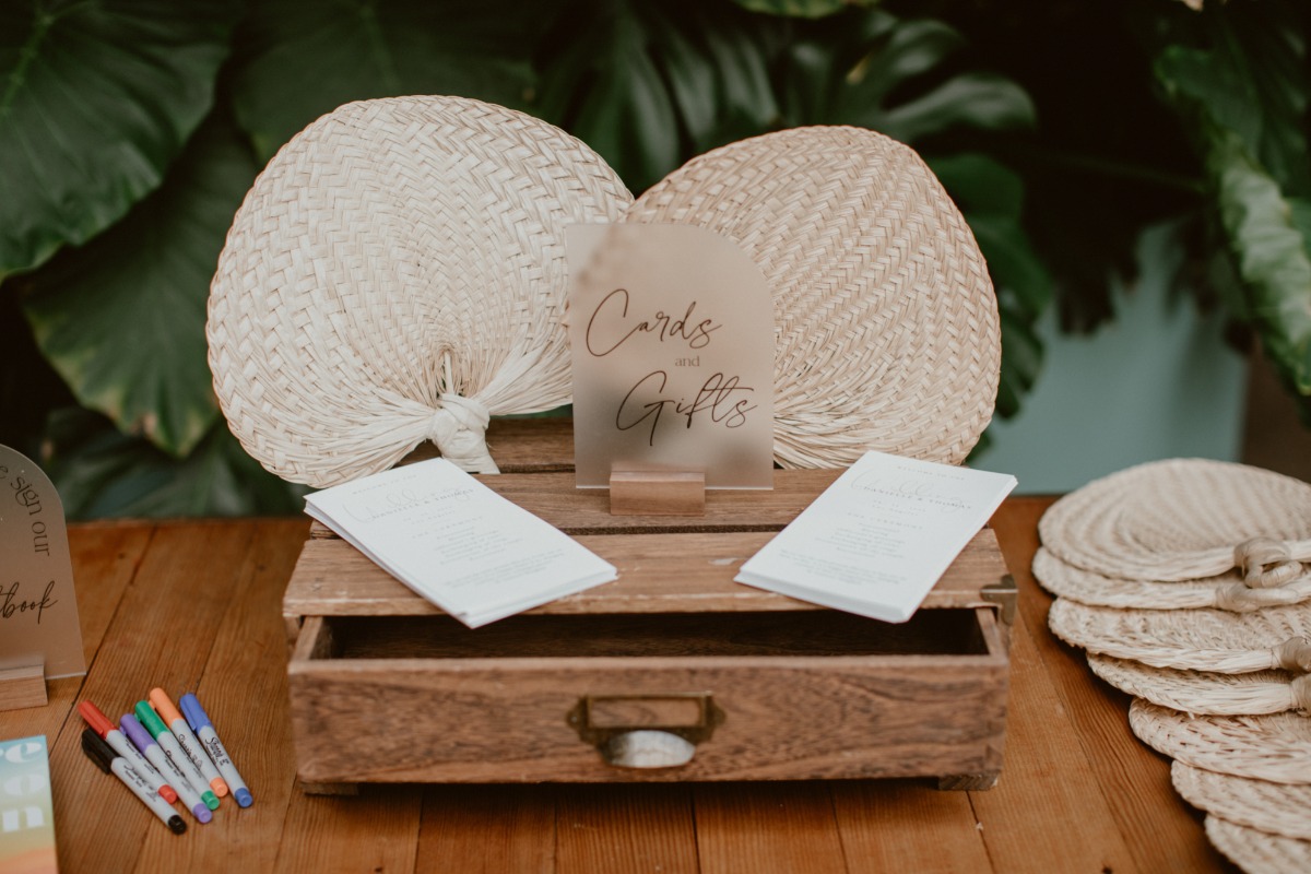 retro wedding card box