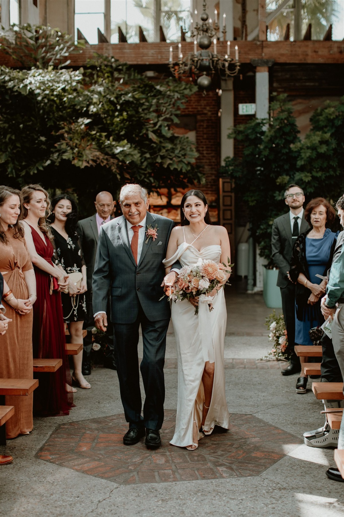 blush and terracotta wedding flowers