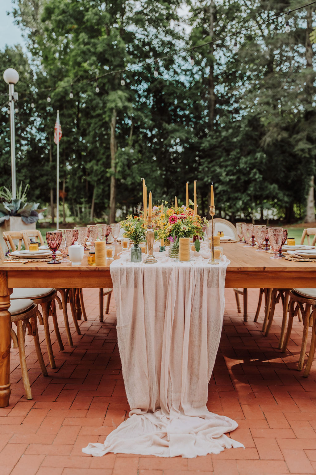 outdoor wedding reception