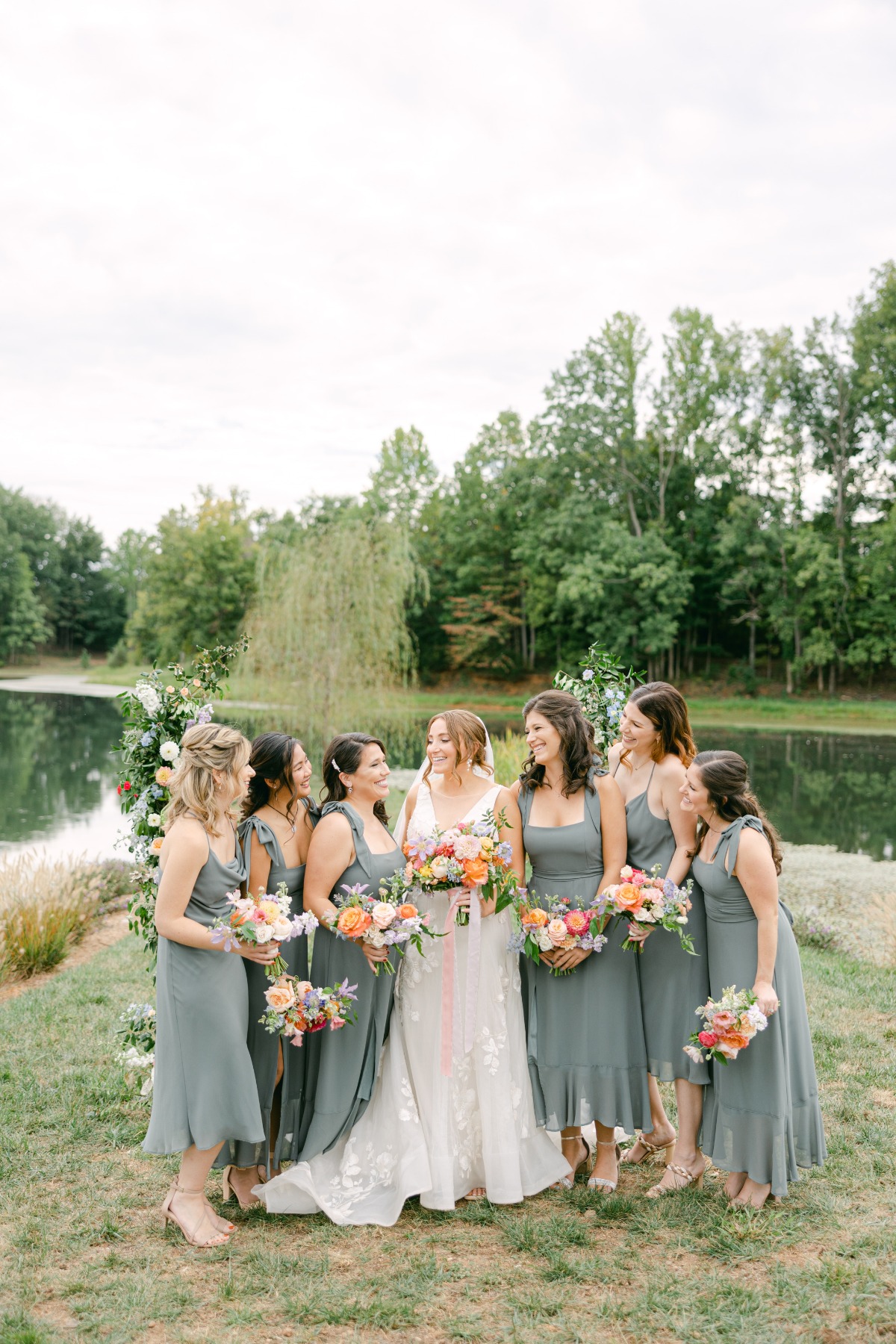 gray bridesmaid dresses