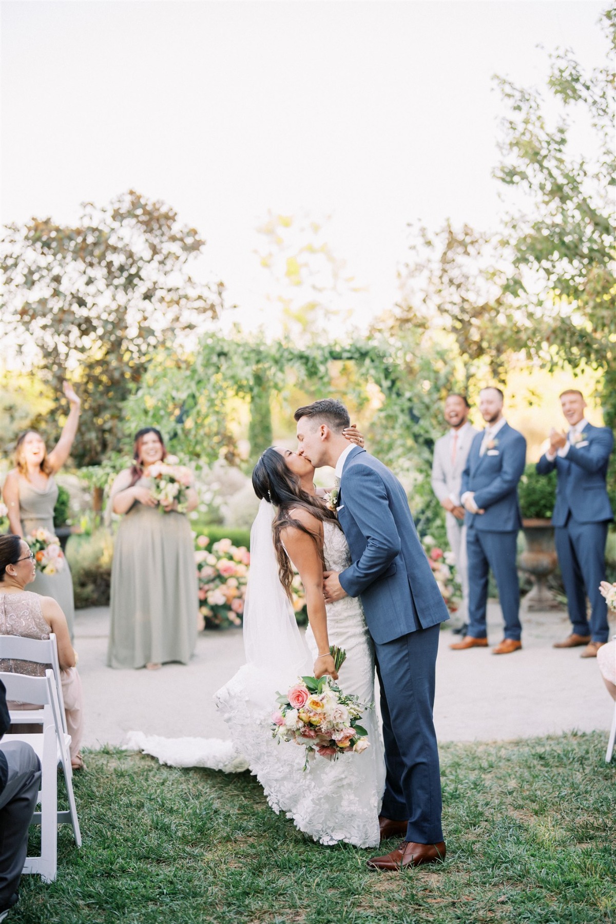 summer dresses with cathedral veils