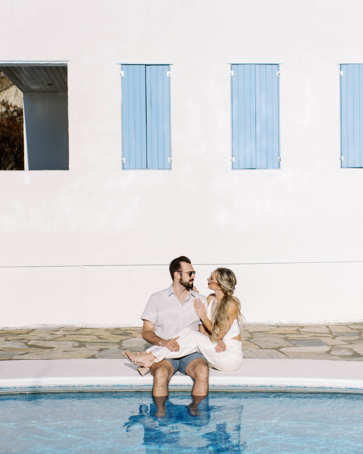 two-piece bridal outfit