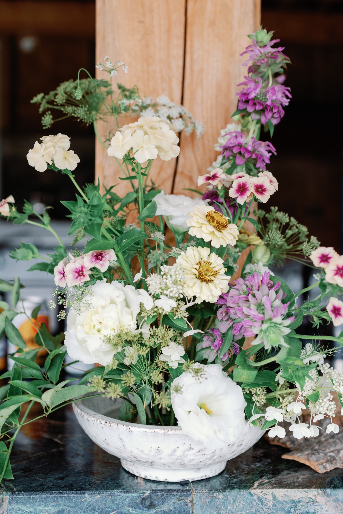 Wildflowers adorned this timeless Vermont estate wedding
