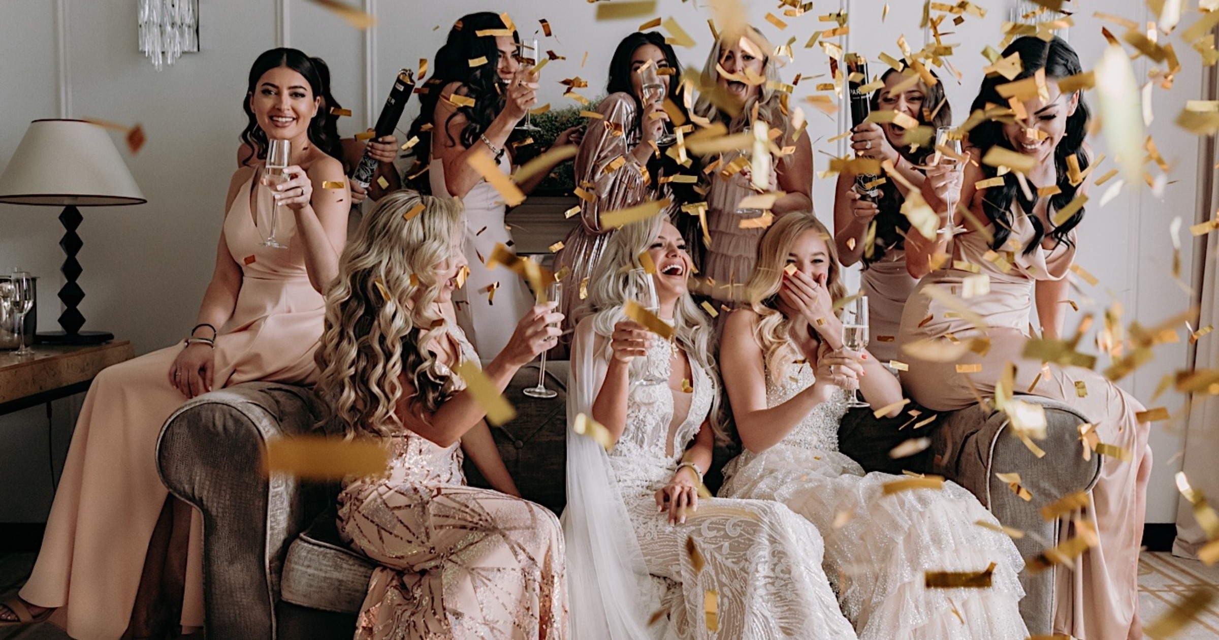 Champagne Toast with Your Bridesmaids