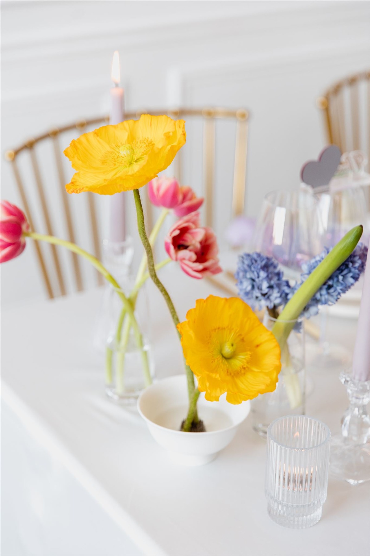 Colorful modern rainbow flowers 