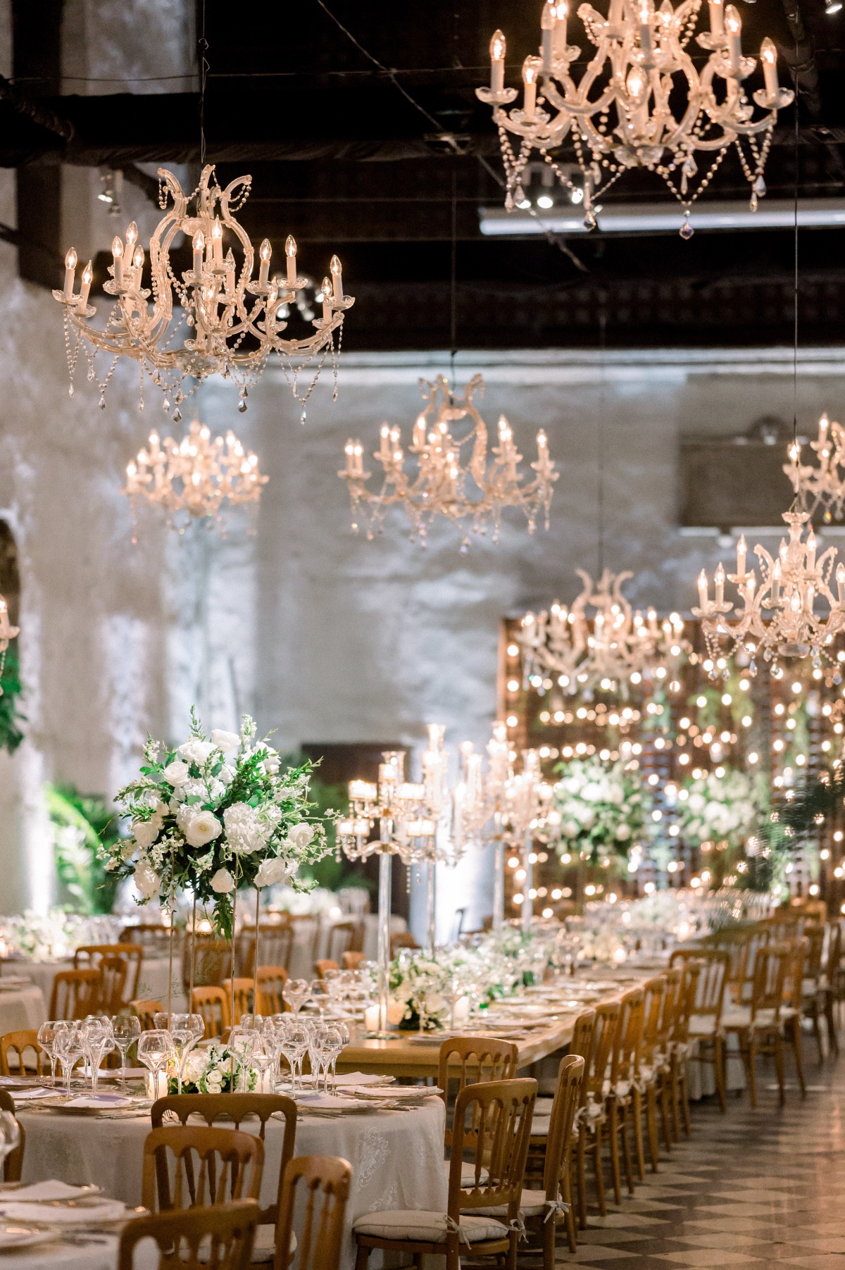 chandeliers for wedding reception