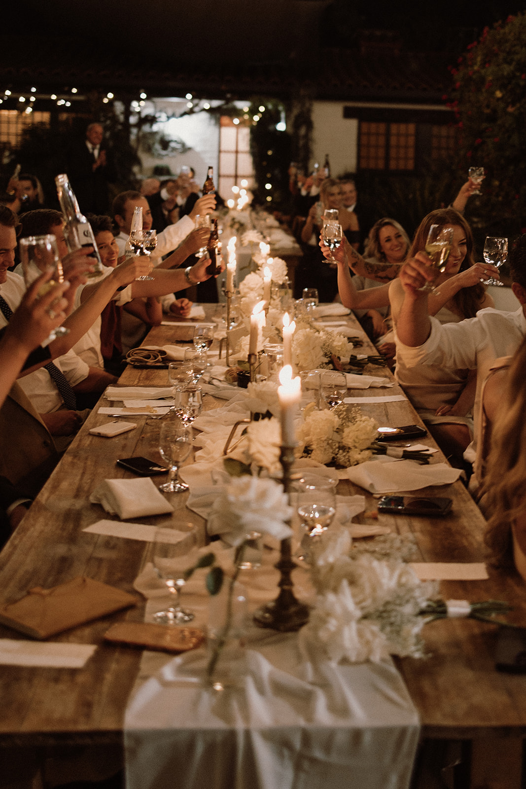 candlelit outdoor reception