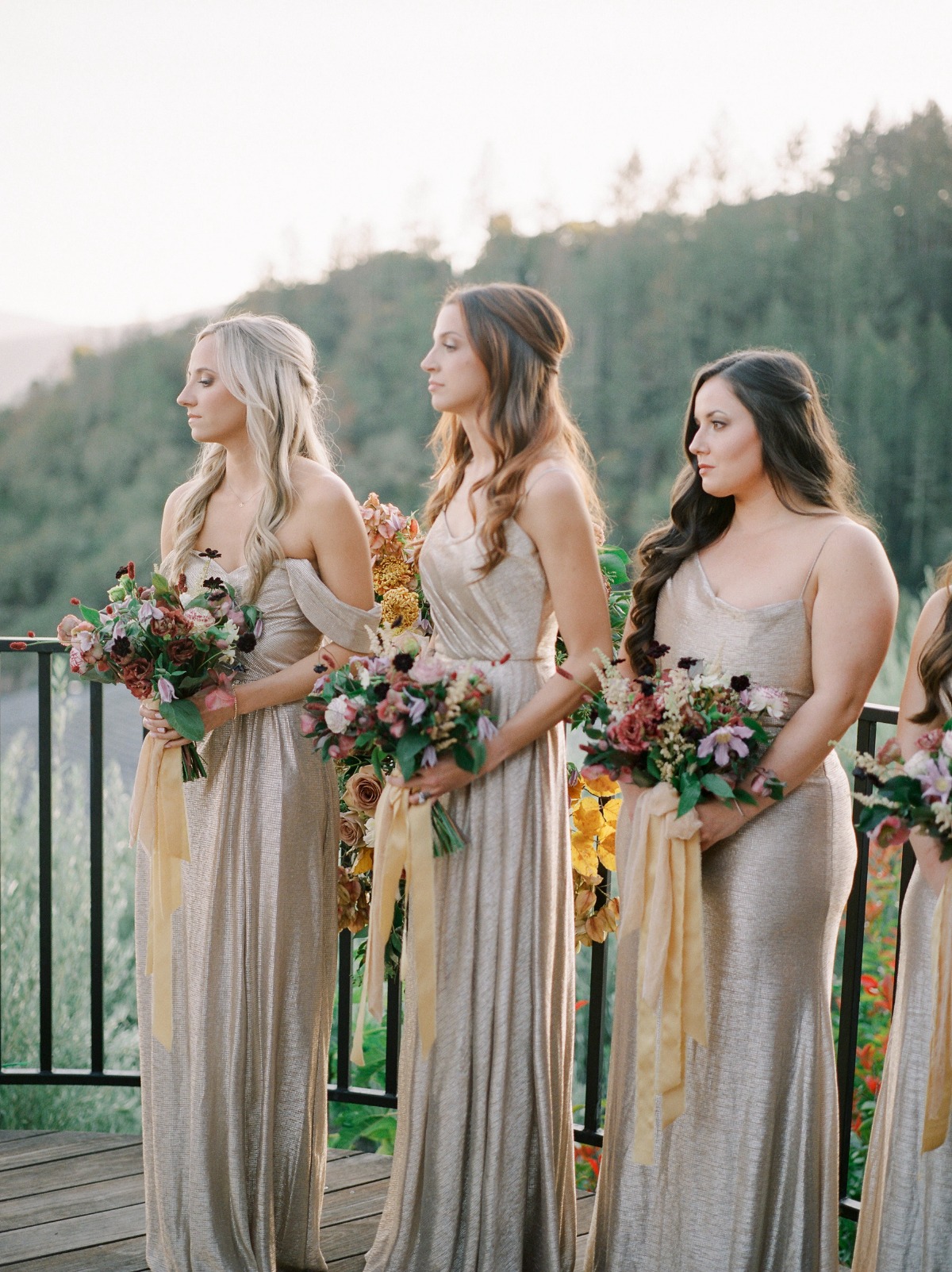 gold bridesmaids