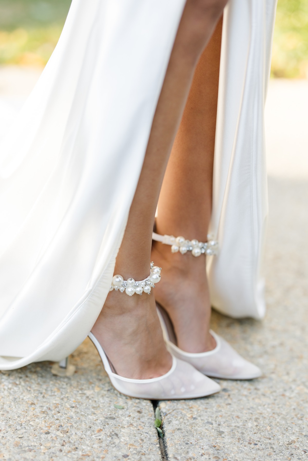 pearl accented wedding shoes