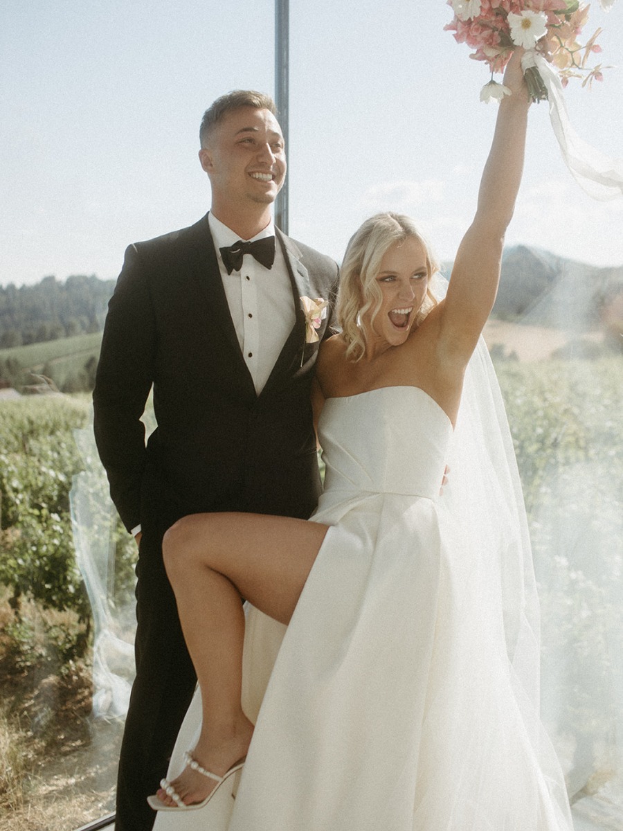 A vineyard wedding powered by Aperol spritzes and wild party vibes